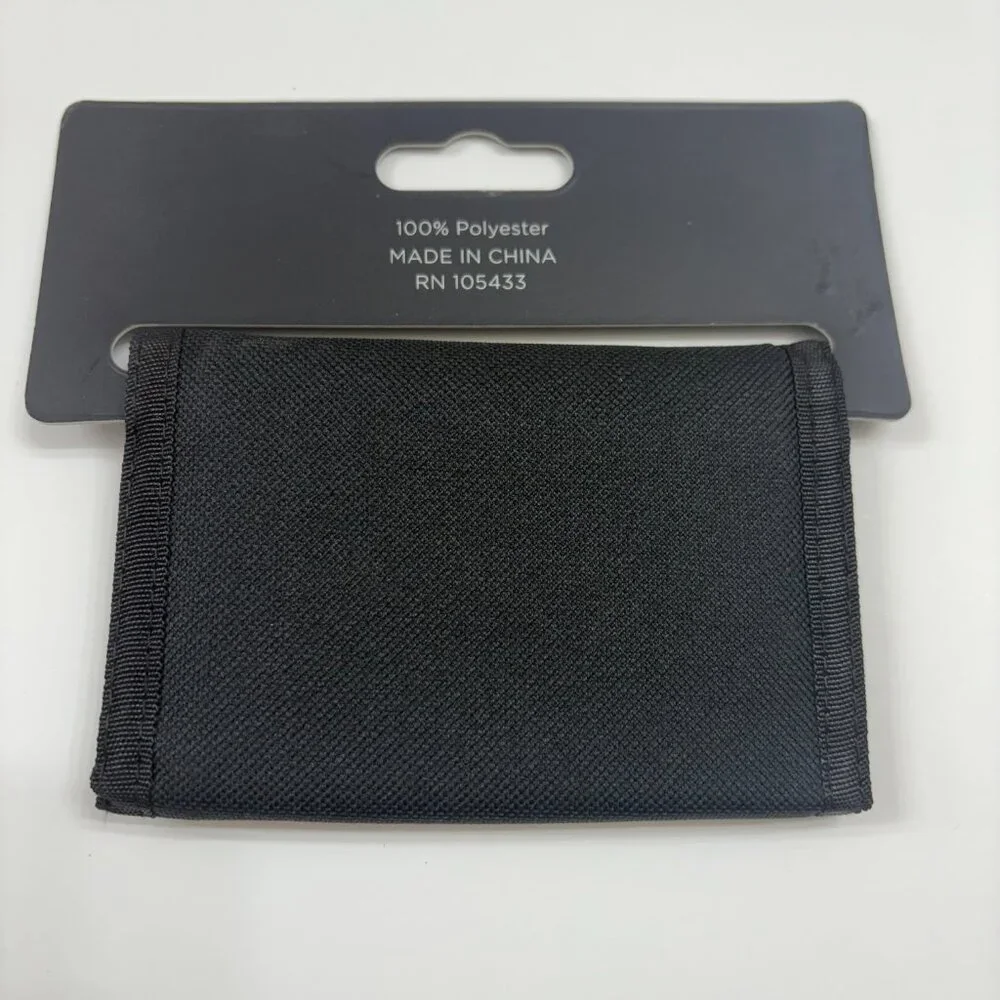 Skull and Crossbones - Red / Black- Tri-Fold Velcro Wallet- Unisex - NWT